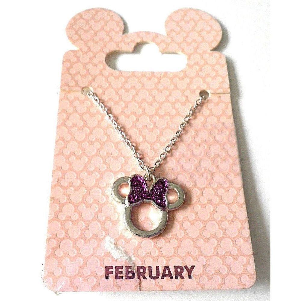 Minnie Mouse February Necklace 